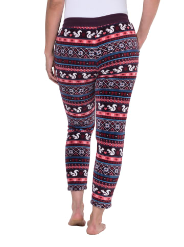 Ulla Popken Loungewear Hose in dunkle pflaume