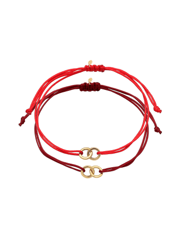 Elli Armband 925 Sterling Silber Infinity, Kreis in Rot