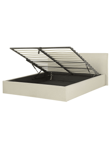 Beliani Doppelbett ORBEY in Beige - (W) 177 x (H) 88 x (L) 212 cm