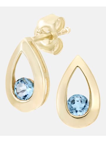 Diamant L'éternel Ohrhänger aus 375 Gelbgold mit Topas
