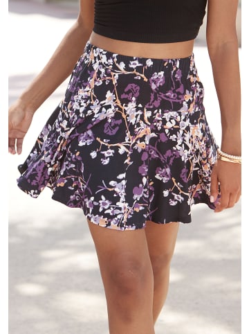 Vivance by Lascana Hosenrock in schwarz-lila bedruckt
