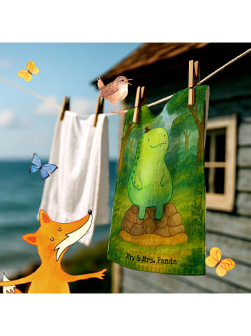 Mr. & Mrs. Panda Gästehandtuch Schildkröte Pause Design ohne Spruch in Weiß
