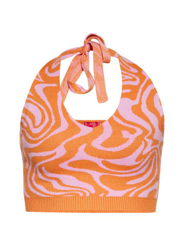 Swirly Cropp-Top in PINK ORANGE