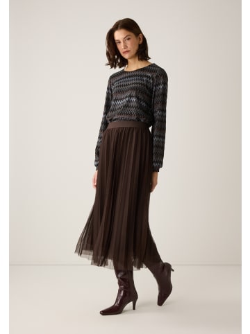 More & More weites, gemustertes Blusenshirt in lurex zickzack