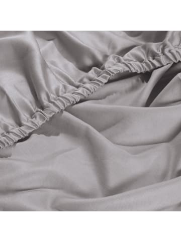 Erwin Müller Mako-Satin Spannbettlaken Landshut in silber