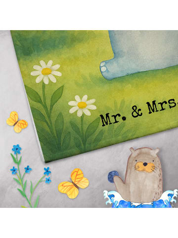 Mr. & Mrs. Panda Gästehandtuch Elefant Seifenblasen Design mit S... in Weiß