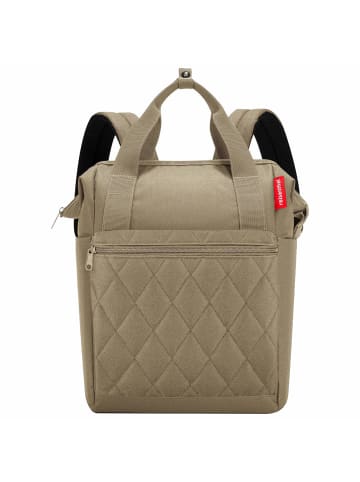 Reisenthel travelling allrounder R - Rucksack 40 cm (smiley grey) in rhombus olive