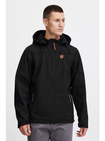 INDICODE Softshelljacke IDJonas 55-050MM Übergangsjacke mit abnehmbarer Kapuze in Schwarz
