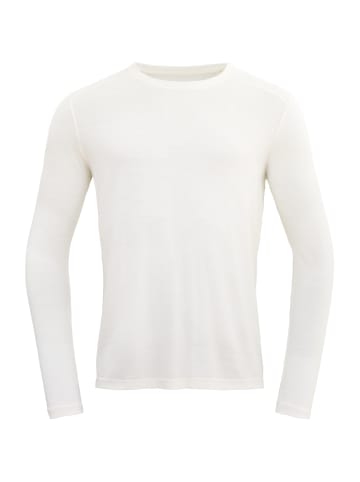 DEVOLD M HOVLANDMERINO 200 SHIRT in Weiß