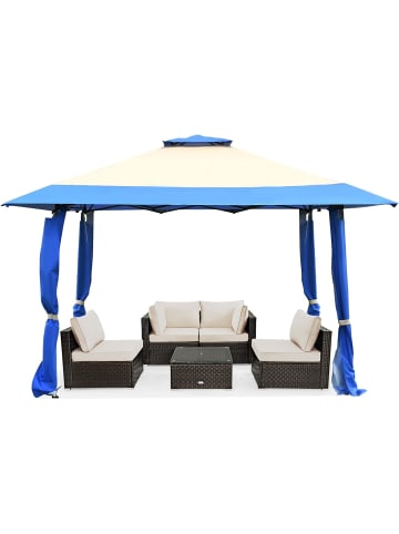 COSTWAY Pavillon 3x3m in Blau