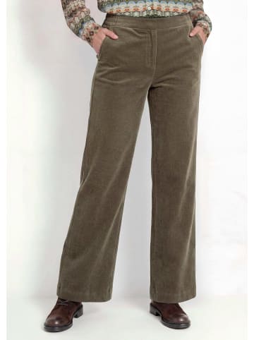 GOLDNER Cordhose VERA mit weitem Bein in khaki