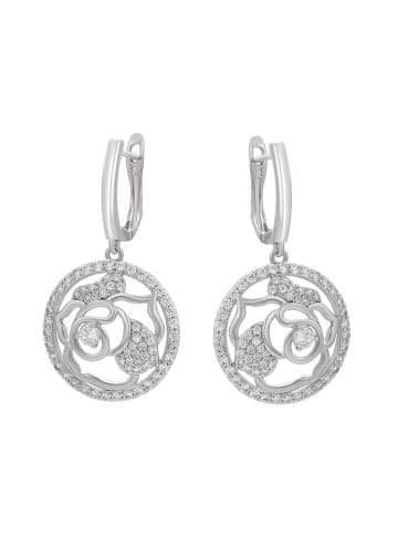 NAEMI Women Earrings in Silver White