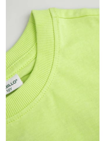 Coccodrillo Baumwoll-T-Shirt mit kurzen Ärmeln in limonengrün