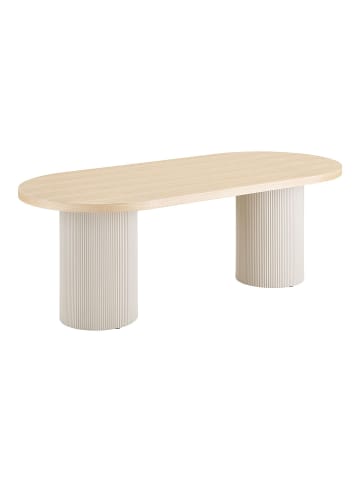 ebuy24 Esstisch Solva Sandfarbe 100 x 220 cm