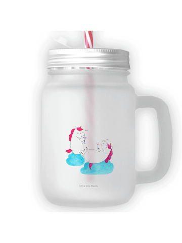 Mr. & Mrs. Panda Glas Einhorn Sekt ohne Spruch in Transparent