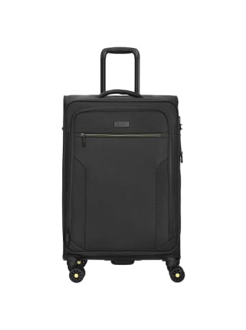 D&N Travel Line 9704 - 4-Rollen-Trolley M 68 cm erw. (grey) in schwarz