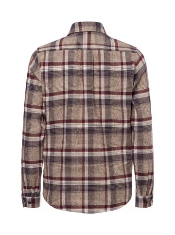 Lindbergh Hemd in beige bordeaux - 0001