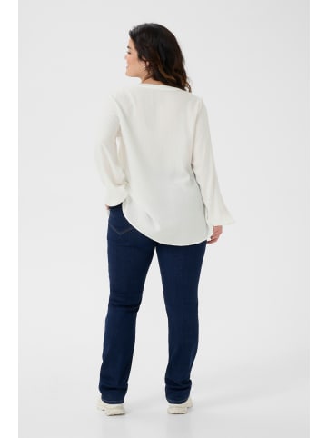 KAFFE curve Langarm-Bluse KCmahlena in Chalk
