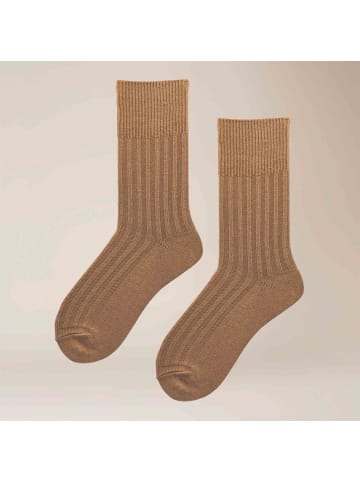 Kunert Socken Magical Rib weich in Grand-Caramel