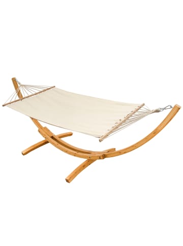 AMANKA XXL Hängematte mit Holzgestell 325 cm - Outdoor Set für 2 Personen bis 150 kg
