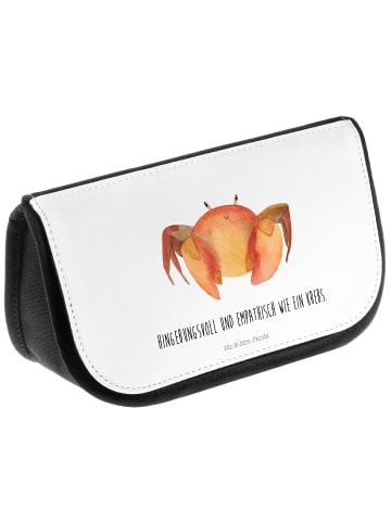 Mr. & Mrs. Panda Kulturtasche Sternzeichen Krebs mit Spruch in Weiß