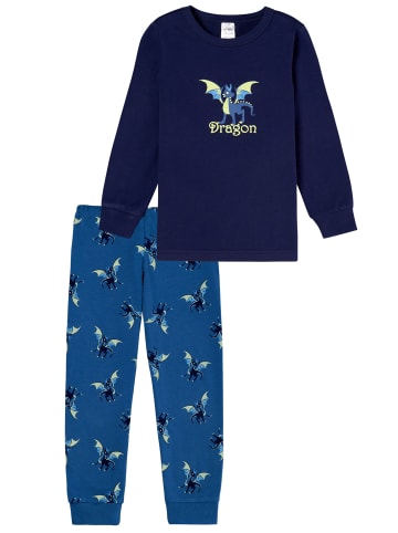 Schiesser Pyjama Boys World in Dunkelblau