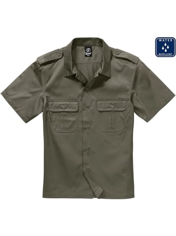 Brandit Hemd "Us Shirt Short Sleeve" in Grün