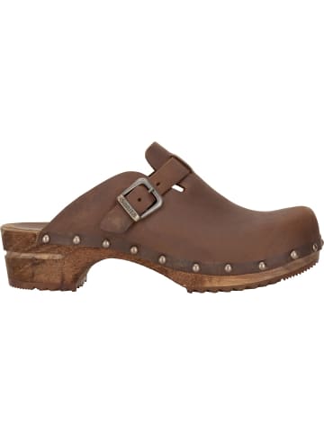 Sanita Comfortwear Clog "Wood-Kristel Open" in Braun