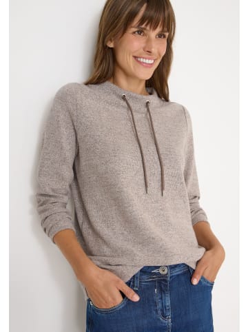 Cecil Melange Rib Funnel Neck in Chocolate Mousse Melange