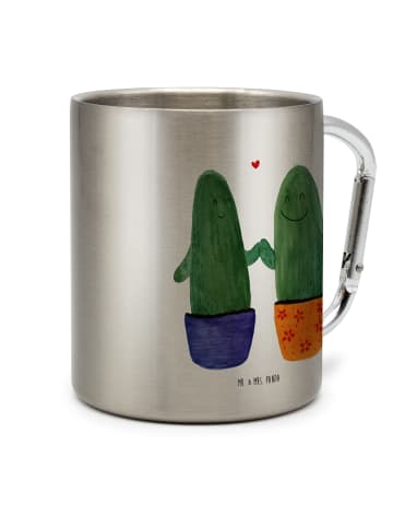 Mr. & Mrs. Panda Kaffeetasse Kaktus Liebe ohne Spruch in Silber