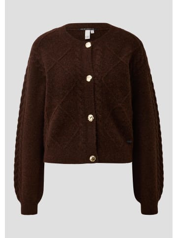 QS Strickjacke in 89W0_dunkelbraun