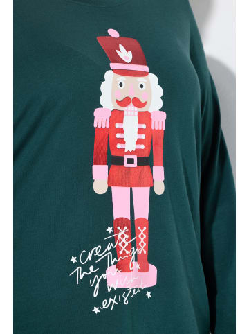 Ulla Popken Langarmshirt in smaragdgrün