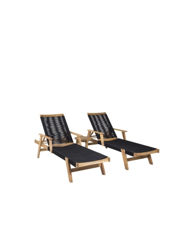 ebuy24 Lounge-Set Acacia 3-teilig Schwarz 40 x 40 cm