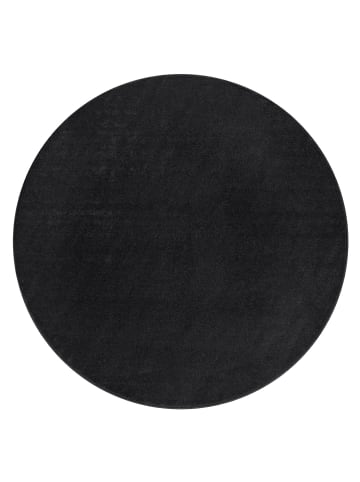 KADIMA DESIGN Waschbarer Teppich waschmaschinenwaschbar Unifarben Küche, Flur in Schwarz