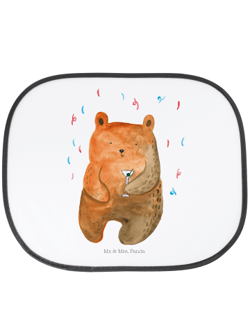 Mr. & Mrs. Panda Sonnenschutz Auto Bär Party ohne Spruch in Weiß