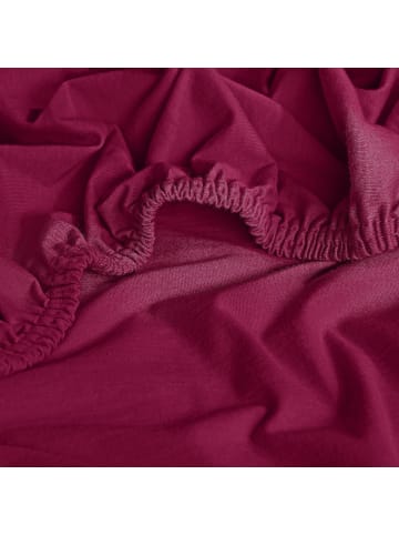 Erwin Müller Single-Jersey Boxspring-Spannbettlaken Murnau in weinrot