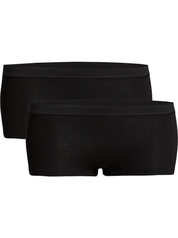 Con-ta Baumwolle, Feinripp Pants 2er-Pack in schwarz