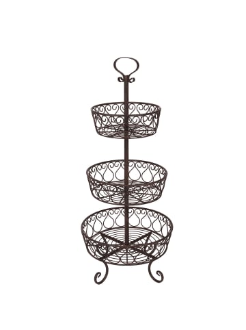 Ambiente Haus Obst/Blumen Etagere in Antikbraun - (H) 80 cm