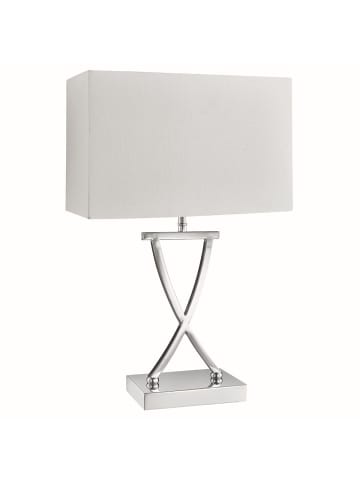 Licht-Erlebnisse Tischlampe (B)20 x (L)31 x (H)48.5 cm in Chrom Weiß