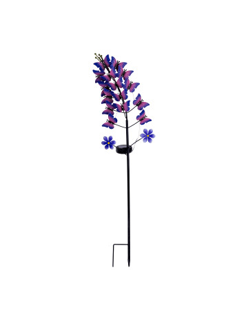 näve LED Solarleuchte "VIOLA" in violett - (L)18cm x (B)11cm x (H)76cm