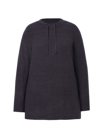 Ulla Popken Pullover in dunkelgrau melange