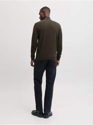 Jack & Jones Strickjacke mit Viertelreißverschluss in Rosin