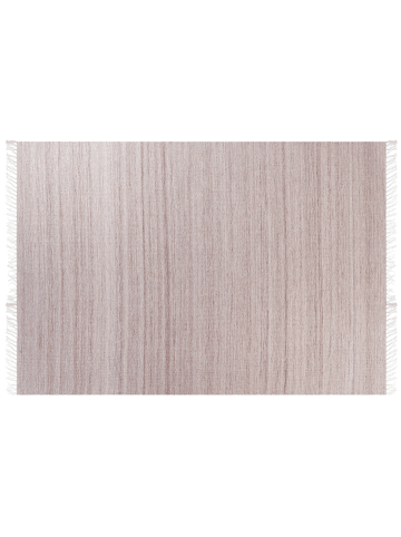 Beliani Geflochtener Teppich MALHIA in Rot - (W) 160 x (H) 0.5 x (L) 230 cm