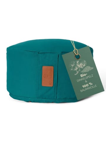 DoYourFitness Yoga-Kissen Vishnu gefüllt Dinkelspelz dunkelgrün rund grün