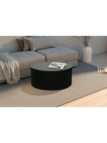 byLiving Couchtisch OWEN in schwarz - D 80, H 36 cm