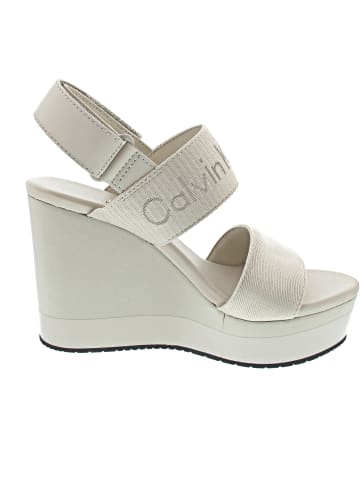 Calvin Klein Wedge Sandal Webbing IN M Sandale Beige