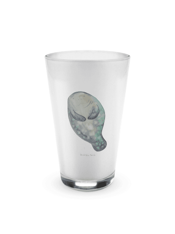 Mr. & Mrs. Panda Trinkglas Seekuh Happy ohne Spruch in Transparent