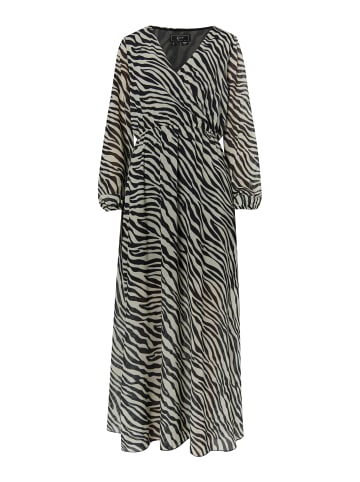 faina Kleid Mit Zebra-Print in Weiss Schwarz