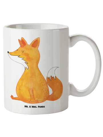Mr. & Mrs. Panda XL Tasse Einhorn Wunsch ohne Spruch in Weiß