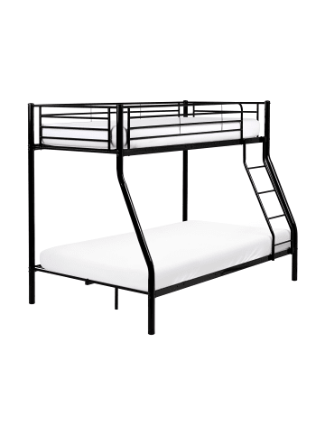 Beliani Hochbett CHADURIE in Schwarz - (W) 126 x (H) 160 x (L) 210 cm